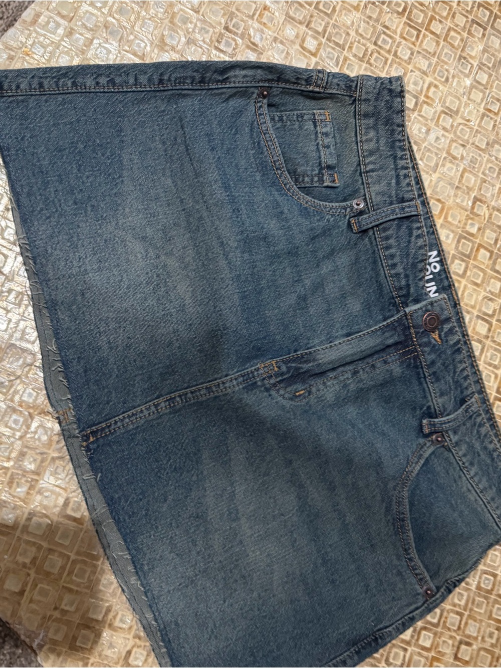 No Boundaries Dark Blue Denim Mini Skirt